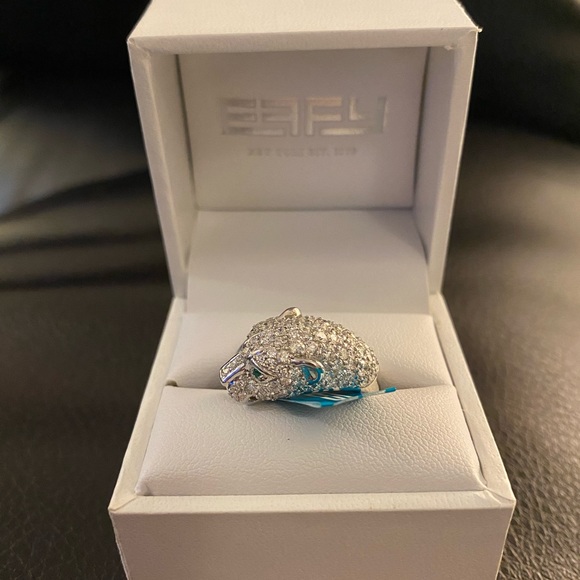 Effy Signature 14K White Gold Diamond Panther Ring - Picture 6 of 6
